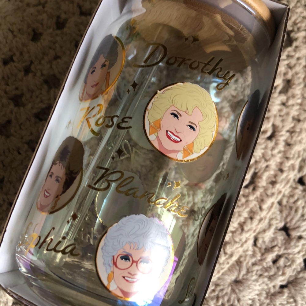Golden Girls Glass Tumbler with Straw - Picture 4 of 7